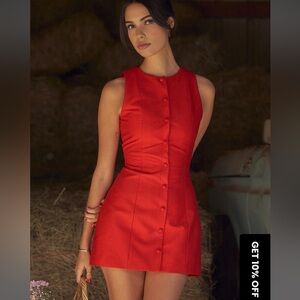 Commense button front dress xs